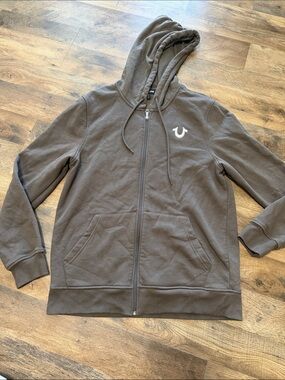 True religion zip up hoodie size large